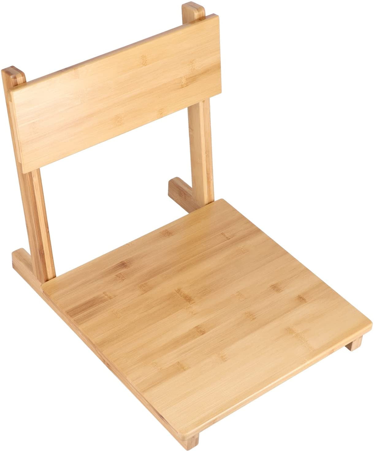 Floor Chair, Bamboo Portable Japanese Style Legless Tatami Chair with