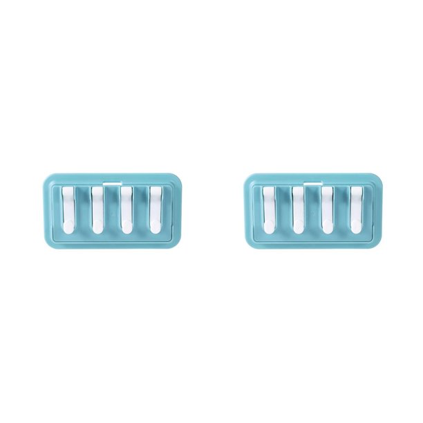 Cateissary Colgador de pared para cocina, gancho de almacenamiento para baño, estante para sala de estar, llaves extraíbles para el hogar, Azul blanco 2piezas