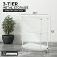 thumbnail image 2 of Design Ideas MeshWorks 3-Tier Metal Storage Shelving Unit Rack, White, 2 of 9