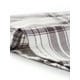 thumbnail image 5 of Camisa de botones de cuadros con cuello de punta y mangas cortas para mujer Inspire Chic en púrpura y blanco, 5 of 6