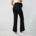 thumbnail image 7 of TYGHBN Maternity Flare Pants Over The Belly Work Pregnancy Pants Stretchy Wide Leg Trousers with Pockets Maternity Pants and Tops Maternity Winter Leggings Women Maternity Tights over The Belly, 7 of 7