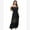 Black, variant on IDOPIP Women Mexican Dress Off Shoulder Floral Embroidered Long Maxi Dress Traditional Fiesta Dresses