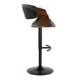 thumbnail image 5 of Symphony Adjustable Bar Stool, Black Bar Stools, Bar Chairs, Swivel Bar Stools, Bar Stools Set of 2, Bar Height Stools Set of 2 (Walnut Wood, Black), 5 of 6