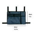thumbnail image 2 of Walker Bag Multi-pockets Armrest Side Storage Bag for Seniors Elderly Sport Supplies (Blue), 2 of 9