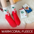 thumbnail image 4 of 1 Box Of 2 Pairs Of Christmas Stockings,christmas socks for kids,toddler christmas socks,Christmas Fuzzy Socks for Kids Plush Cartoon Non Slip Slipper Winter Warm Fleece Socks with Gift Box, 4 of 6