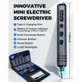 thumbnail image 2 of Mini Electric Screwdriver Set 140-IN-1: Small Electric Screwdriver Cordless - 120 Precision Bits, 5 Torque Settings, LED Light, Magnetic Power Screwdriver Repair Tool Kit for PC RC Electronics, 2 of 8
