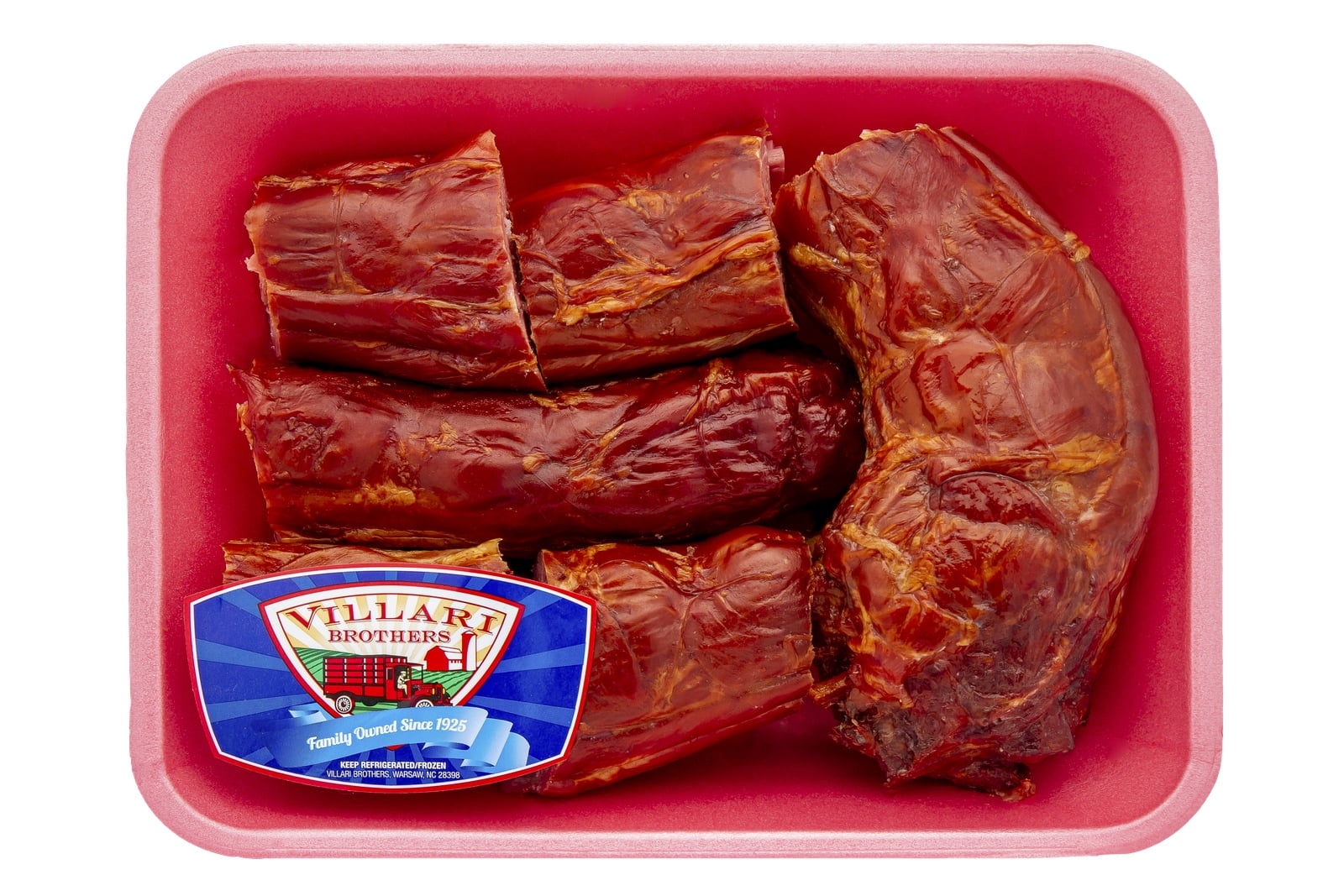 Villari Brothers Hickory Smoked Cut Turkey Necks, Gluten Free, 1.75lb - 2.5lb Tray Pack