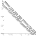 thumbnail image 5 of Auriga Fine Jewelry 925 Sterling Silver Rhodium-plated 7.75 mm Figaro Anchor Chain Necklace for Men 22", 5 of 7