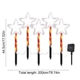thumbnail image 3 of AZXY Christmas Solar Stake Lights, 5-Pack Star LED Pathway Lights, 6.56 FT Length Waterproof Auto On Off Solar Christmas Decorations, Outdoor Garden Landscape Lighting for Lawn Patio Walkway Yard, 3 of 7