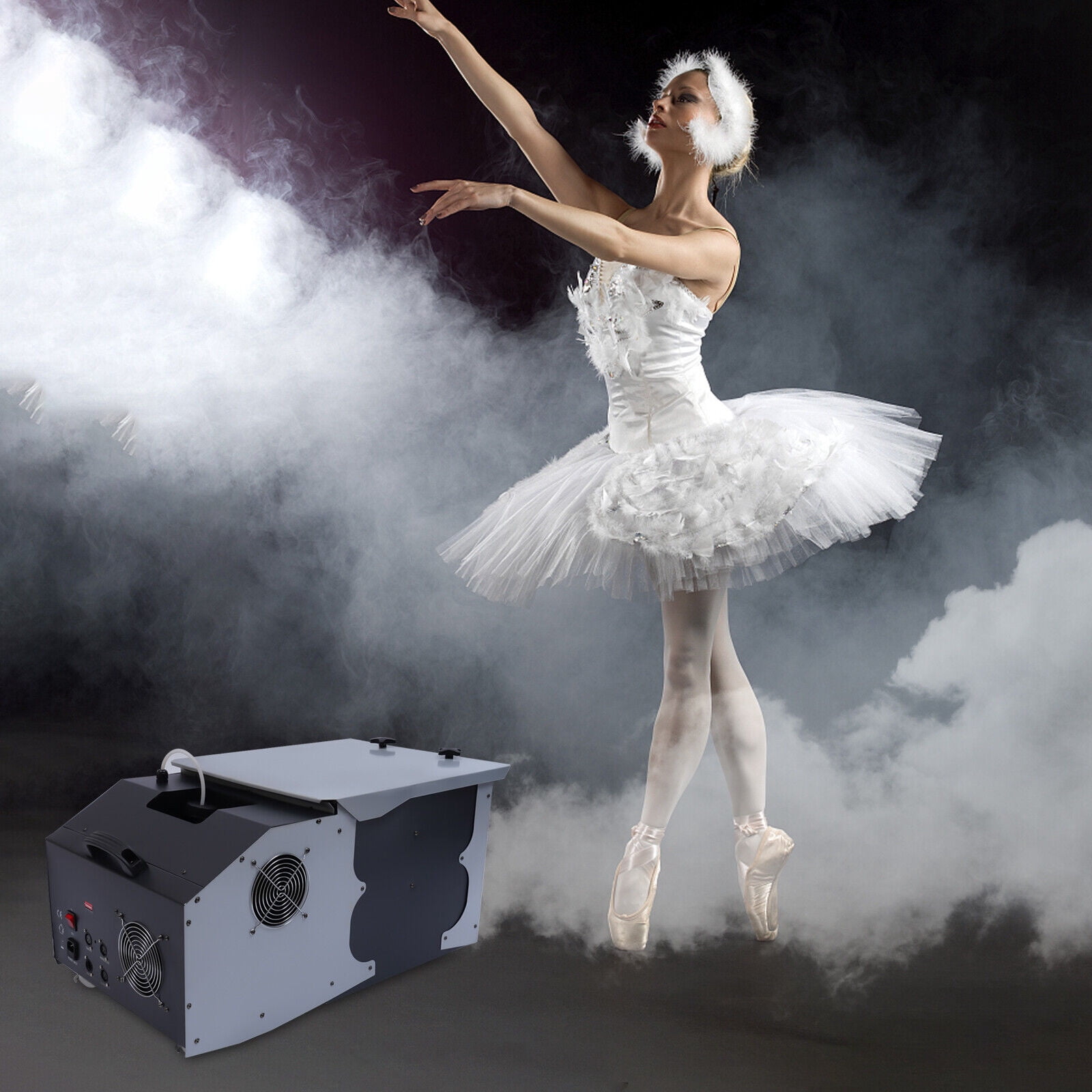 Miumaeov Low Lying Fog Smoke Machine 3000W Ground Smoke Fog Machine with Remote Controls DMX DJ Stage Party Show for Wedding Halloween Party Stage Effect