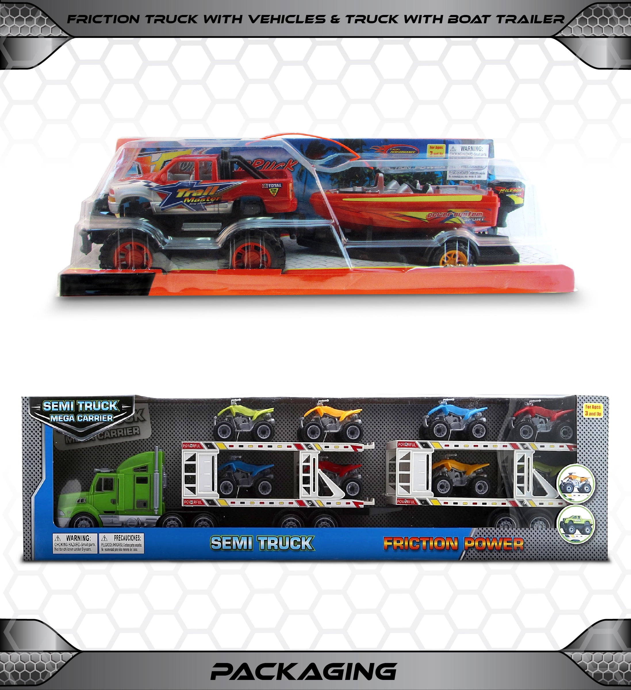 12 Wholesale Friction Powered Monster Truck/boat Combo - at 