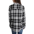 thumbnail image 5 of Jachs Girlfriend Women's Plaid Print Lightweight Cozy Super Soft Flannel Button Front Shirt, 5 of 5