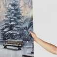 thumbnail image 3 of Fenyluxe Snowy Trees Benches Print Shower Curtain, Background Curtain for Showers and Bathtubs, 100% Polyester Fiber, Home Bathroom Curtain Decoration, Washable Shower Curtain with Hooks 60x72, 3 of 7