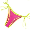 thumbnail image 4 of Stamzod Triangle Bikini Sets for Women Two Piece Drawstring Bathing Suits High Cut Cheeky Swimsuit Summer Beach Swimwear Hot Pink-1 L, 4 of 5