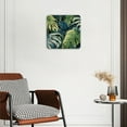 thumbnail image 2 of Square Wall Clock,Detailed Illustration Of Monstera Leaves,Silent Non-Ticking Wall Clock Decor for Home Office Kitchen Living Room Bedroom(12inch), 2 of 4