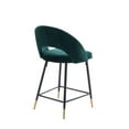 thumbnail image 3 of Velvet Counter Stool In Green Color, 3 of 3