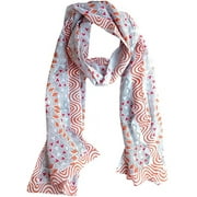 Rastogi Handicrafts Sarong Cum Scarf for Women Mini Stoles for Girls Cotton Hand Block Printed 70x20 inch (25 scarf)