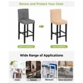 thumbnail image 3 of Abstract Bohemia Bar Stool Covers Set of 2, Modern Boho Floral Orange Stretch Washable Bar Chair Covers with Backs, Removable Pub Counter Height Chair Cover for Kitchen Dining Room Cafe, 3 of 7