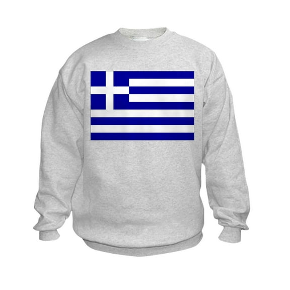 CafePress - Greece Flag Kids Sweatshirt - Kids Sweatshirt, Youth Crew Neck Sweatshirt