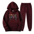 thumbnail image 1 of Birdeem Hauts pour Femmes Manches Longues Mode Imprimée Sports Pantalons Longs Décontractés Ensemble de Hauts à Capuche Manches Longues, 1 of 2