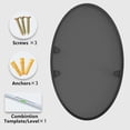 thumbnail image 3 of PAIHOME 22X30 Oval Metal Frame Mirror Bathroom Mirror Wall Mirror, Stainless Steel Frame, Black, 3 of 6