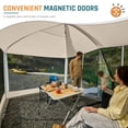 thumbnail image 5 of 13' x 9' Screen House Tent with Projection Mesh Gazebos Camping Tent for Outdoor Patios Backyards Beige, 5 of 9