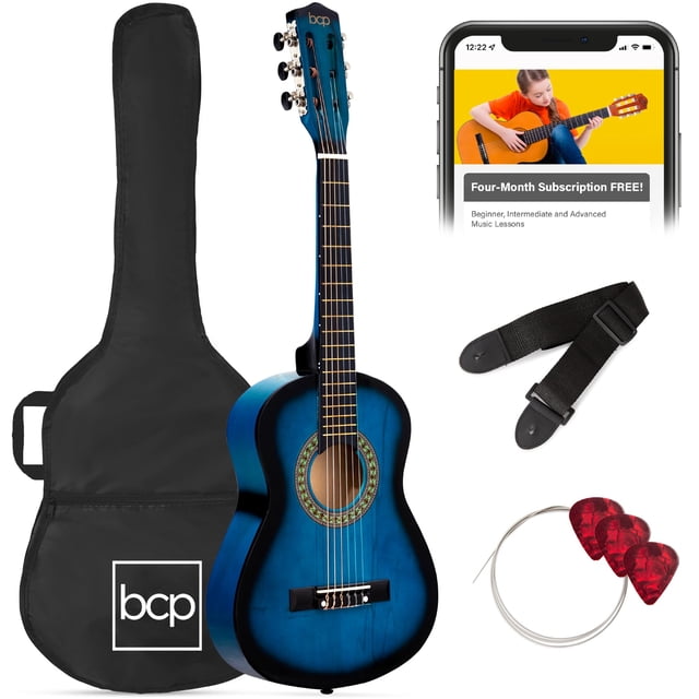 Guitarra acústica Best Choice Products para principiantes, 30 pulgadas, azul