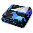 thumbnail image 3 of Horse Throw Blanket Ultra Soft Cozy Plush Just A Girl Who Loves Horses Flannel Fleece Blankets Lightweight Fuzzy Warm Animal Party Blanket All Season Gifts for Boys Girls Bed Couch Sofa 50"x40", 3 of 6