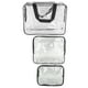 thumbnail image 4 of Bolsas de cosméticos transparentes, 3 piezas, bolsas de almacenamiento transparentes portátiles de viaje, bolsas de viaje transparentes, diseño de próxima generación, 4 of 8