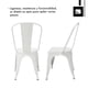 thumbnail image 5 of Set De 2 Silla Tolix Big Room KT9908 Metalicas Restaurante Comedor exterior blanco, 5 of 7