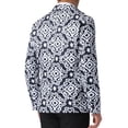 thumbnail image 3 of Blazer Floral INSPIRE CHIC para Hombre con Solapa Notch Formal de Un Botón Retro de Flores Talla XL Negro, 3 of 6