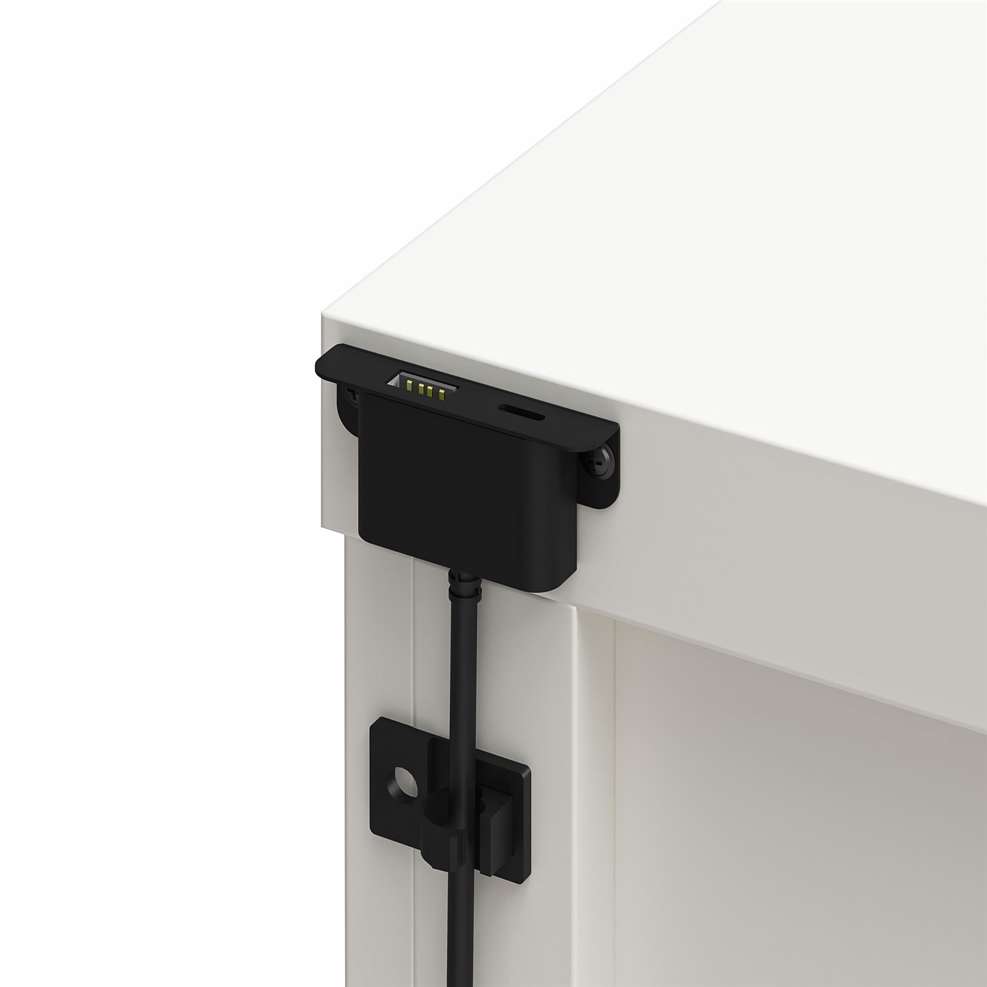 Mainstays Cooper Writing Desk with USB, Flat White