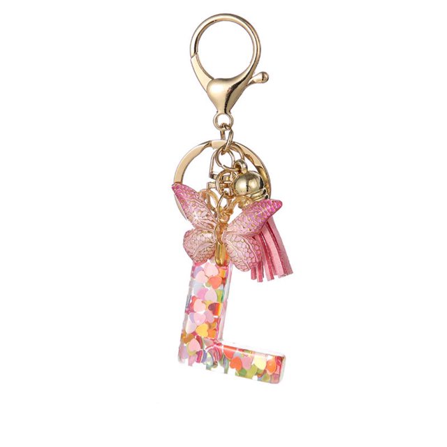 New English Letter Keychain Hanger Car Keychain Bag Accessories