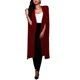 thumbnail image 2 of Capa larga de las mujeres Capa chaqueta del chaleco Chaqueta de punto de división Irfora Borgoña/XL, 2 of 7
