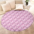 thumbnail image 4 of Pink Breast Cancer Round Blanket,Comfortable Soft Flannel Throw Blanket,All Season,Warm Lightweight Blankets for Sofa Bed Couch Living Room Chair 47"x47", 4 of 5