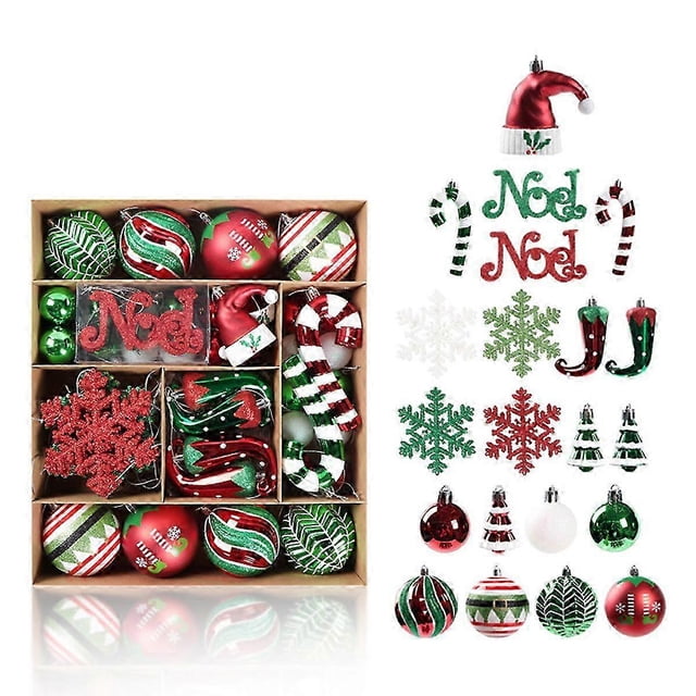 Christmas more than 70 holiday birthday electroplating painted hanging decorations Christmas tree pendants 26s