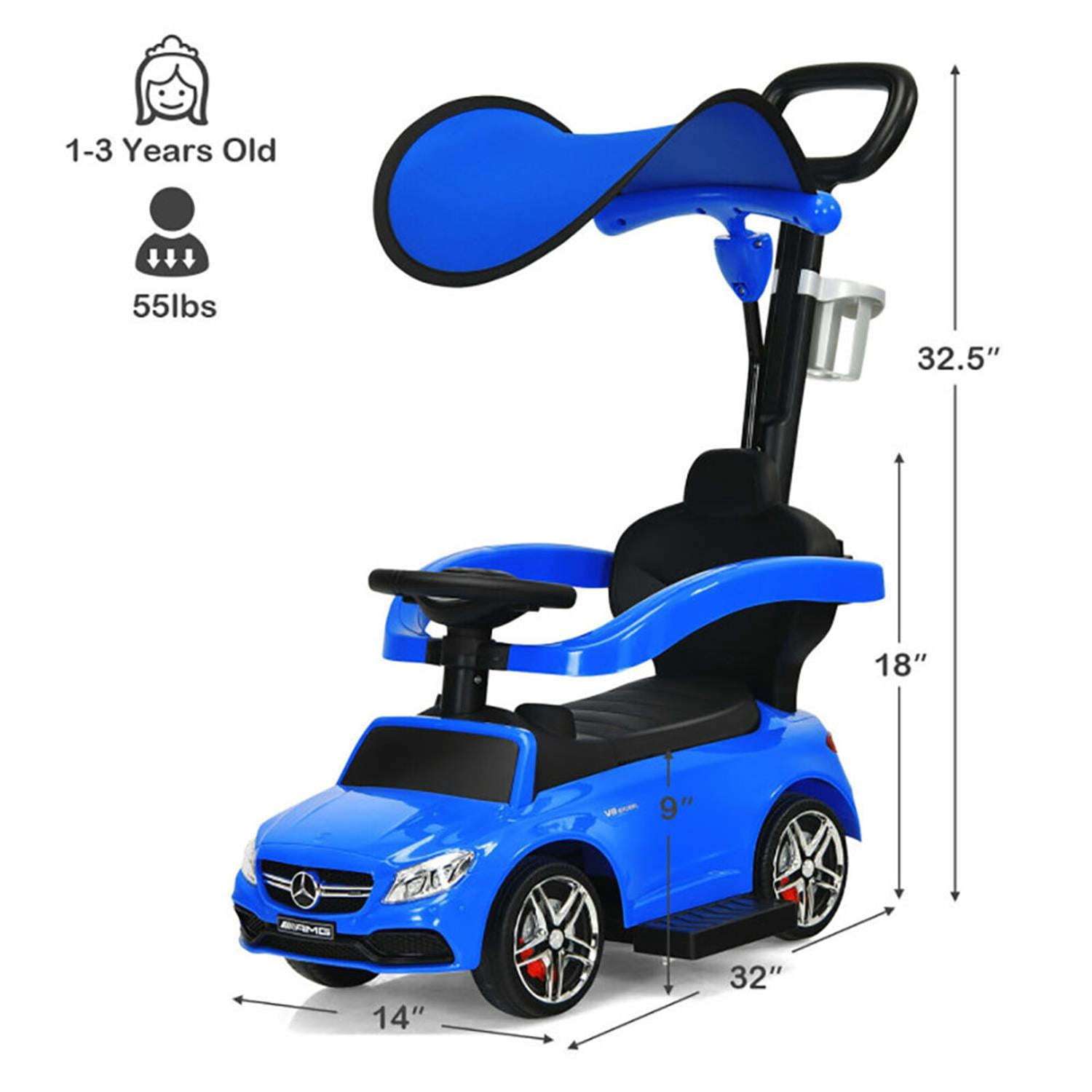 CIPACHO Kids Ride on Push Car, Toddler Stroller Sliding Car for 18 - 48 months, Blue