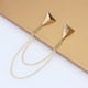 thumbnail image 3 of Broche de doble cadena para cuello de camisa con borla y cadena para traje, 3 of 4