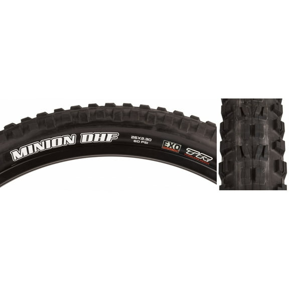 Maxxis Minion DHF Tire - 26 x 2.3, Tubeless, Folding, Black, Dual, EXO
