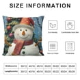 thumbnail image 5 of Ollo0ord  Christmas Snowman Throw Pillow Covers Decorative Throw Pillow Case Modern Cushion Cover Square Pillowcase for Sofa Couch Bedroom Living Room Car White, 5 of 5