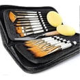 thumbnail image 1 of Set Of 15 Brushes For Watercolor Oil Acrylic Gouache Painting Includes Carrying Case With Palette Knife And 2 Sponges, 1 of 5