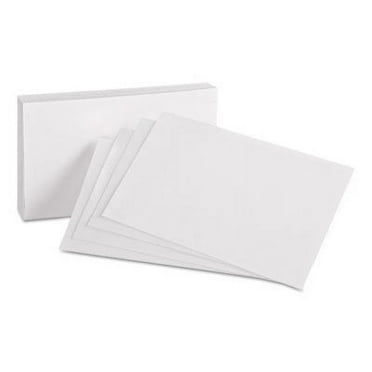 Oxford Blank Index Cards, 4" x 6", White, Pack of 100