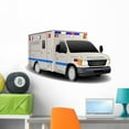 thumbnail image 1 of Modern Ambulance Illustration Wall Mural by Wallmonkeys Peel and Stick Graphic (36 in W x 23 in H) WM5108, 1 of 4