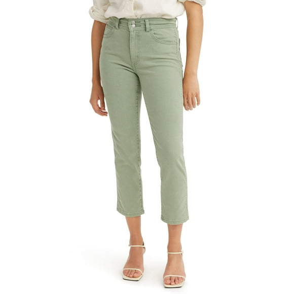 Levi's Women's High Rise Carpenter Crop Jeans, Green, 26R