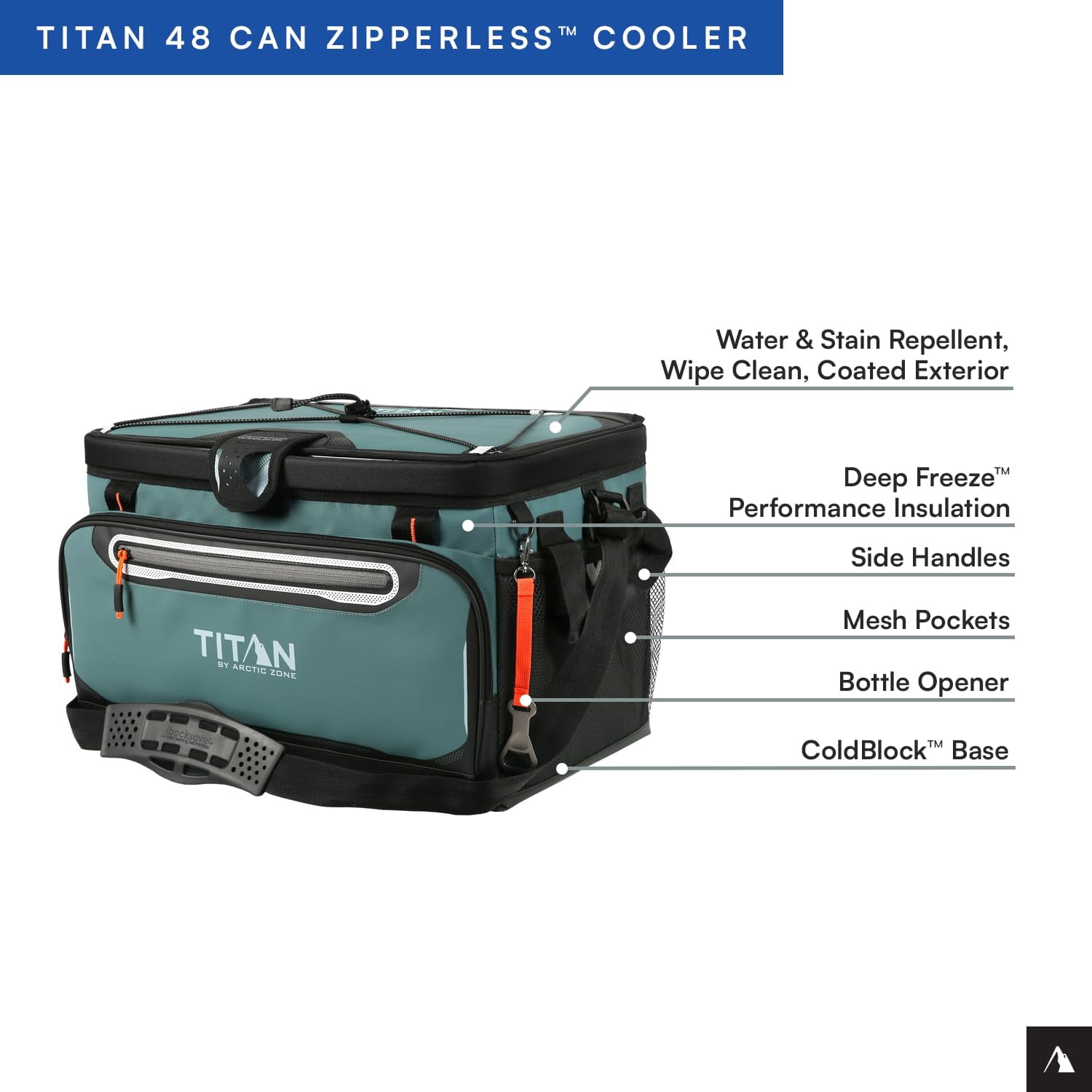 Titan by Arctic Zone 48 Can Zipperless Cooler, Jungle Hunt