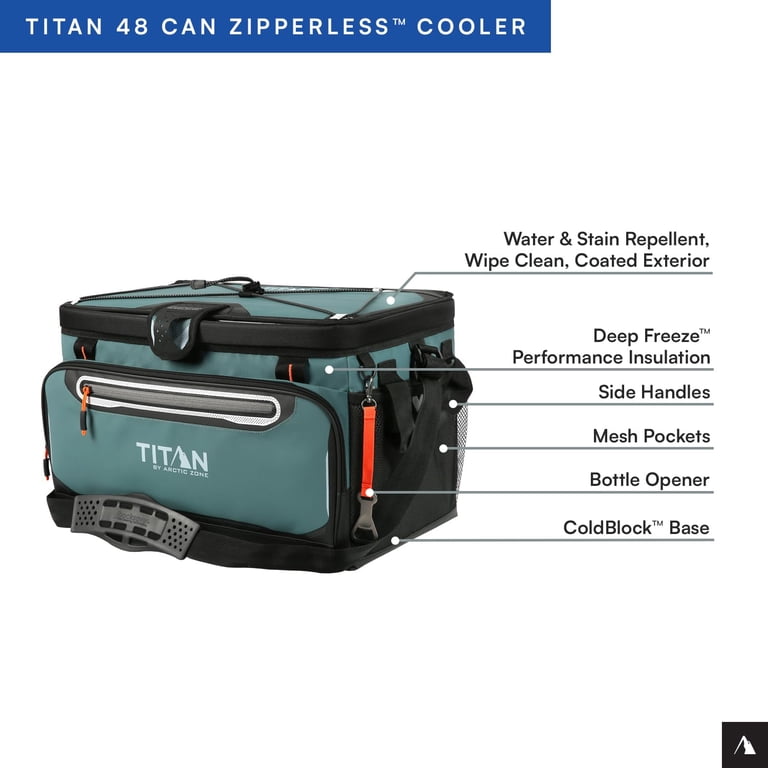 Titan by Arctic Zone, Zipperless Cooler, 48 Can, Jungle Hunt