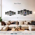 thumbnail image 3 of Elephant Stock The Last Feast Wall Art - Horizontal Multi Panel Canvas - Living Room Wall Decor - Religion And Spirituality Multi Panel - Gray And Pink Decor - 42" x 19", 3 of 4
