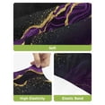 thumbnail image 4 of Marble Black Bar Stool Covers Set of 6, Purple Gold Art Abstract Vintage Farmhouse Stretch Washable Bar Chair Covers with Backs, Removable Pub Counter Height Chair Cover for Kitchen Dining Room Cafe, 4 of 7