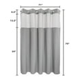 thumbnail image 3 of Barossa Design Waffle Weave Shower Curtain with Snap in Liner, Mesh Window, 71"W x 74"L, Grey, 3 of 6