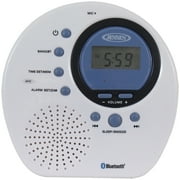 JENSEN JWM-160 Water-Resistant Digital AM/FM Bluetooth Shower Clock Radio